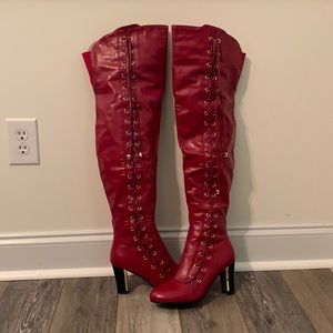 Midnight Velvet Over-the-Knee Boots